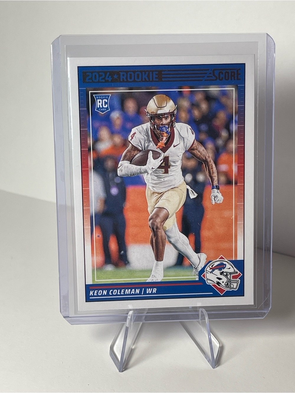 Score 2024 Rookie Keon Coleman Football Trading Card - White & Gold